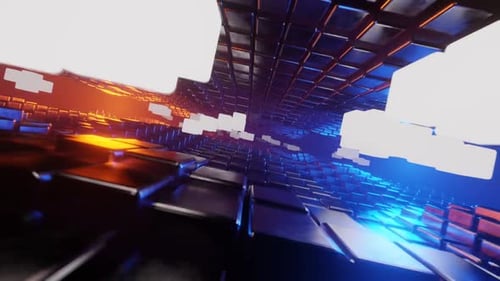 Background Waves Of Cubes