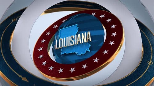 Patriotic USA Flag and Louisiana State Reveal Opener
