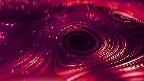 Loop Abstract Red Round Network