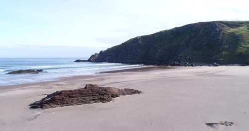 Atmosphere coast with green hills