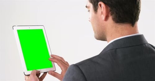 Businessman using digital tablet