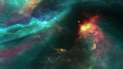 Vibrant Cosmic Nebula Animated Background
