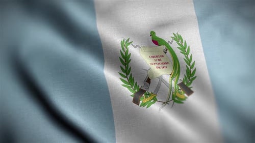 Guatemala National Flag Waving Seamless Loop