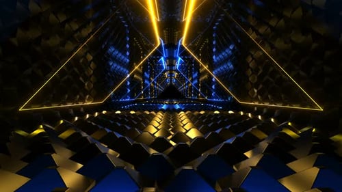 Bucle triangular de neón