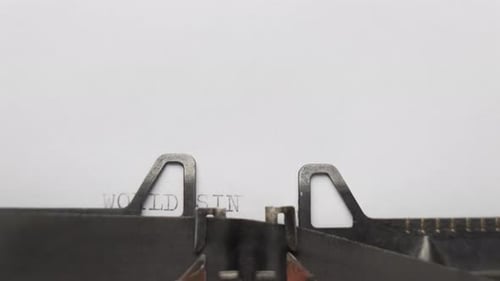 Typewriter Types "World Singing Day" Message