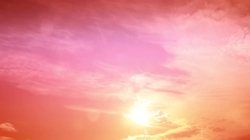 Pink and Orange Sky at Sunrise