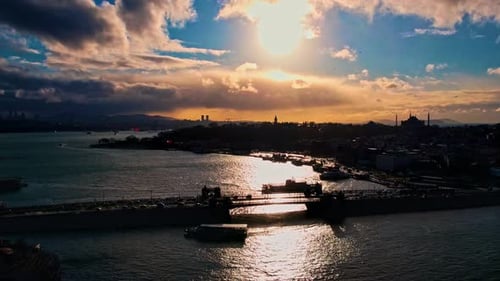 Istanbuler Fähre, Sonnenuntergang