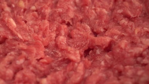 Rotation Makro Gehacktes Schweinefleisch Hintergrund