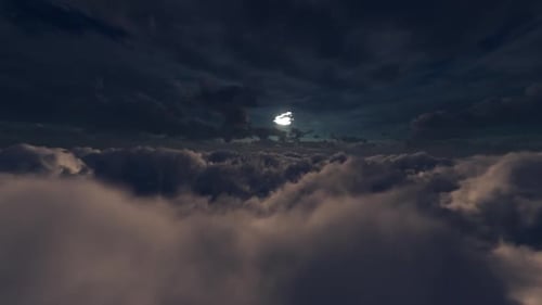 Flying Through Clouds On The Sea 03 HD