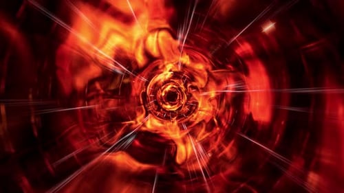 Abstract Red Force Tunnel Effect 4K 03