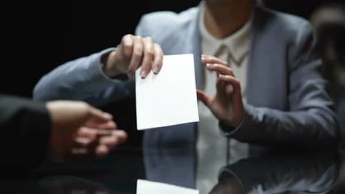 Businesswoman Taking Envelope With Money, Corruption and Tax Evasion, Close Up