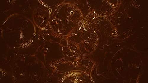 Golden Swirls Abstract Looping Light Background