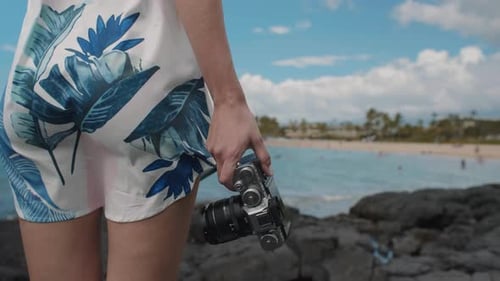 Modèle avec appareil photo