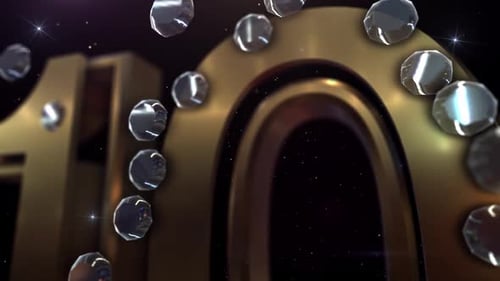 Elegant Gold and Diamond 10 Years Anniversary Title Reveal