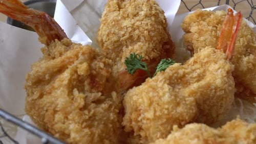 Crispy Fried Shrimp in a Basket