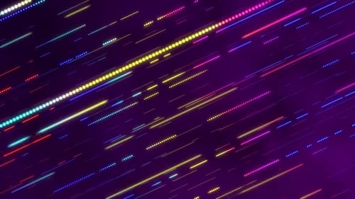 Neon Glowing Digital Lines Background Loop