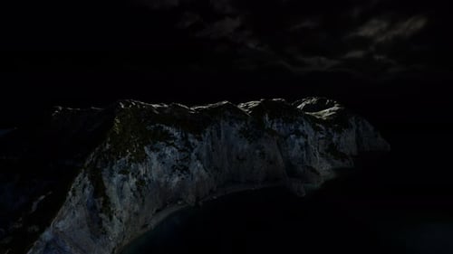 Fjord with Dark Storm Clouds