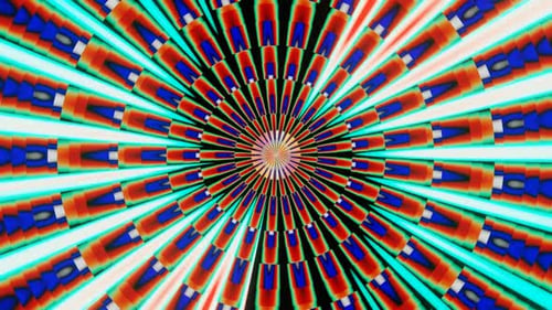 Fond disco lumineux de rayons multicolores divergents 02