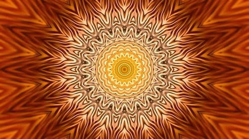 Abstract Kaleidoscope Pattern Animation with Warm Glowing Colors