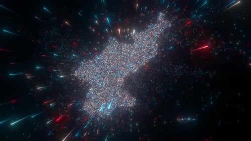 Abstrakte Landkarte von Korea