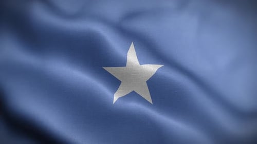 Somalia National Flag Waving Animation