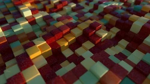 Abstrakter Hintergrund der bunten Würfel