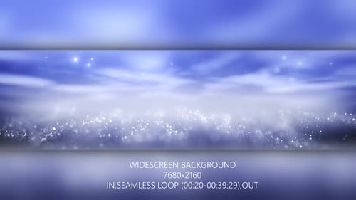 Ethereal Sparkling Light Particles Widescreen Background Loop
