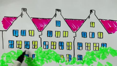 Zeichne das Haus