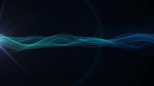 Abstract Digital Wave Particle Loop Background