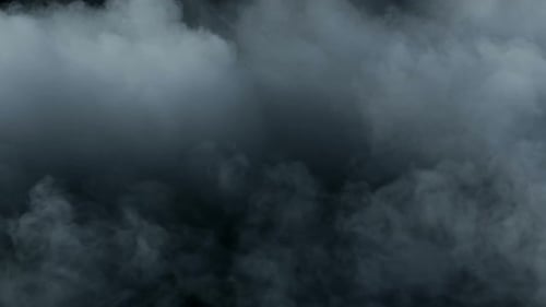 Swirling Smoke Plumes in a Dark Atmosphere