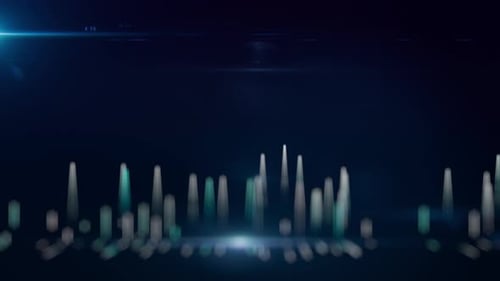 Futuristic Digital Data Visualizer with Dynamic Rising Bars