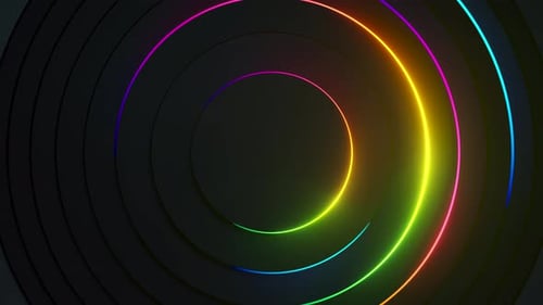 Radial Abstract Neon Background