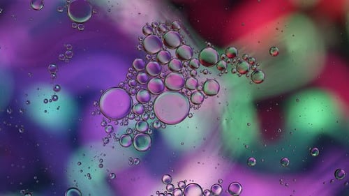 Abstrakte bunte Lebensmittel Öl Tropfen Bubbles 213
