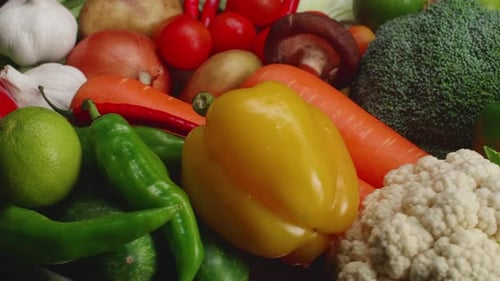 Vibrant Assortment of Fresh Vegetables Piled Together