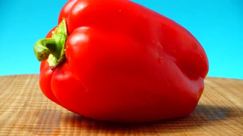 Close Up of a Fresh Red Bell Pepper