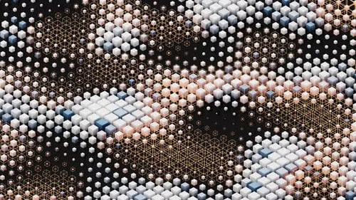 Abstract cube material