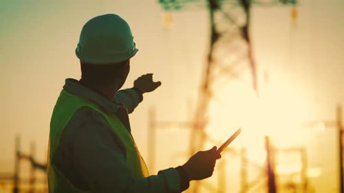 Electricity Work Concept