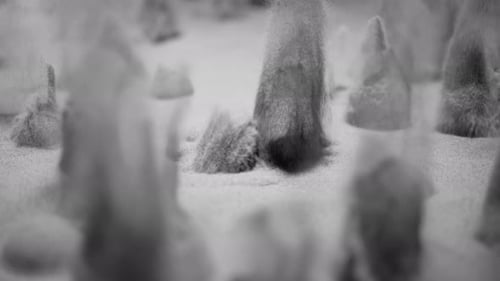Sand Fountain in Desert