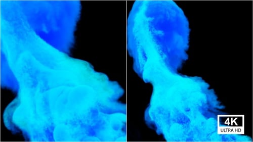 Blauer Rauch Explosion 4K