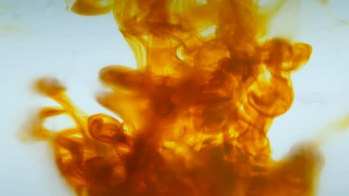 Abstract Swirling Golden Orange Fluid