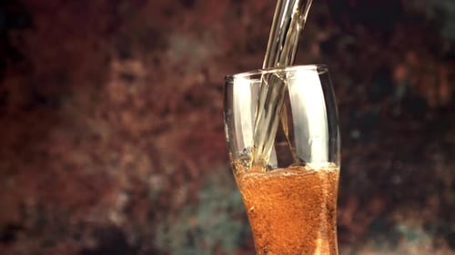 Beer Being Poured into a Glass