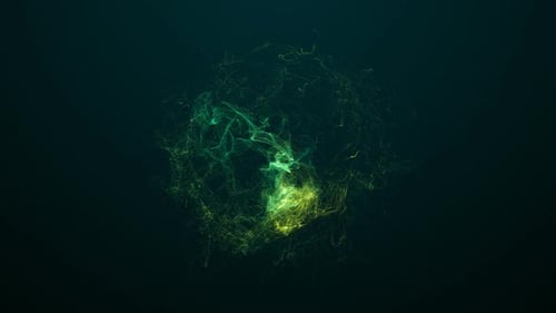 Close-up animation of a group of many yellow and green, translucent worms.