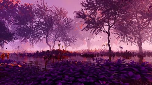 Purple Plants And Trees On The Planet