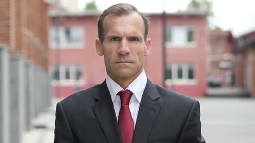 Man in Suit Gets Upset, Yelling