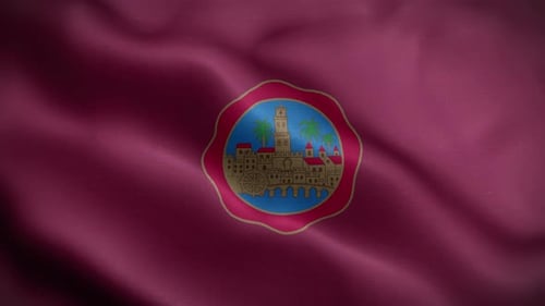 Fond de boucle du drapeau espagnol de Cordoue 4K