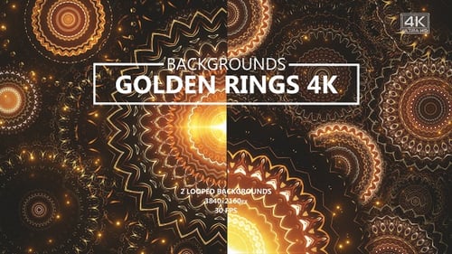 Golden Decorative Mandala Animation Background