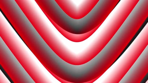 Dynamic Red and White Geometric Chevron Pattern Loop Background