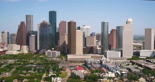 Aerial View of Houston, Texas Skyline During Daytime