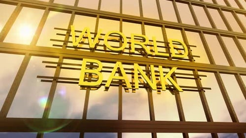 World Bank Financial and Business Corporation Building on the Time Lapse Sky