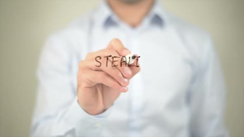 Writing Stealing Personal Information on Transparent Screen